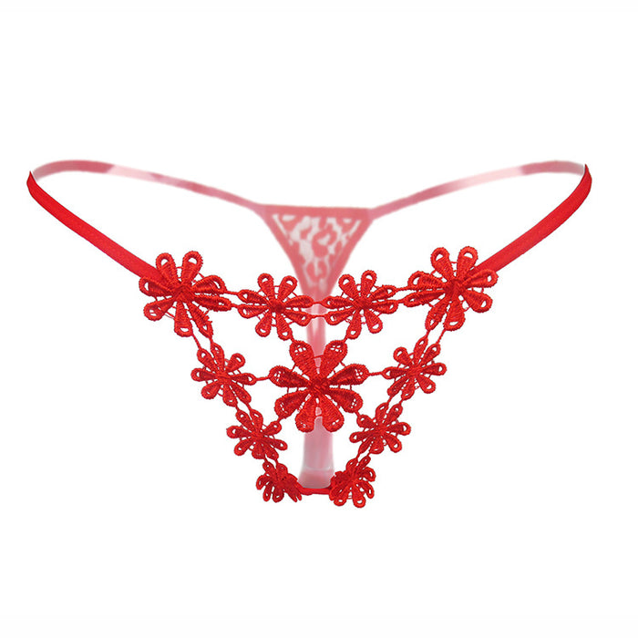 Embroidery Thongs for Women (Pack of 6)JEWYEE2170