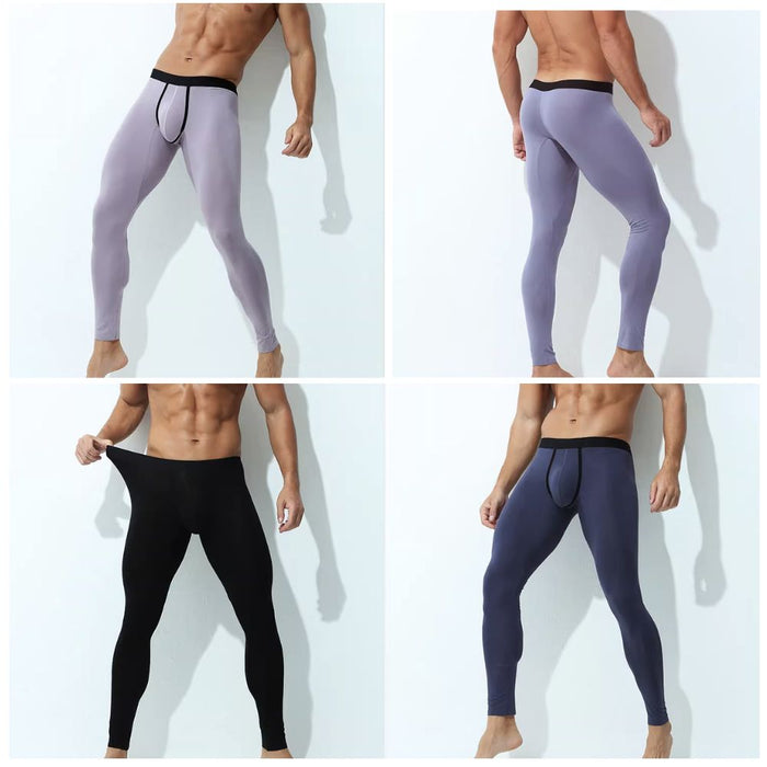 JEWYEE MENS LONG JOHN. Ultra thin modal thermal leggings is  feels fantastic next to skin and has plenty of stretch for greater comfort while working out.