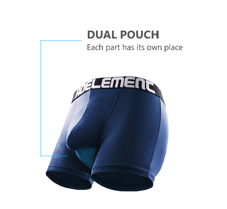 Downward Dual Pouch Trunks for Men (4-Pack) JEWYEE 063