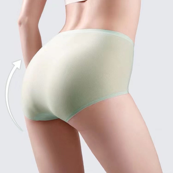 Youmylove Women Ice Silk Traceless Mid-Waist Cotton Breathable Underwear  Hollow Ultra Thin Women Panties Ladies Soft Stretch Panty