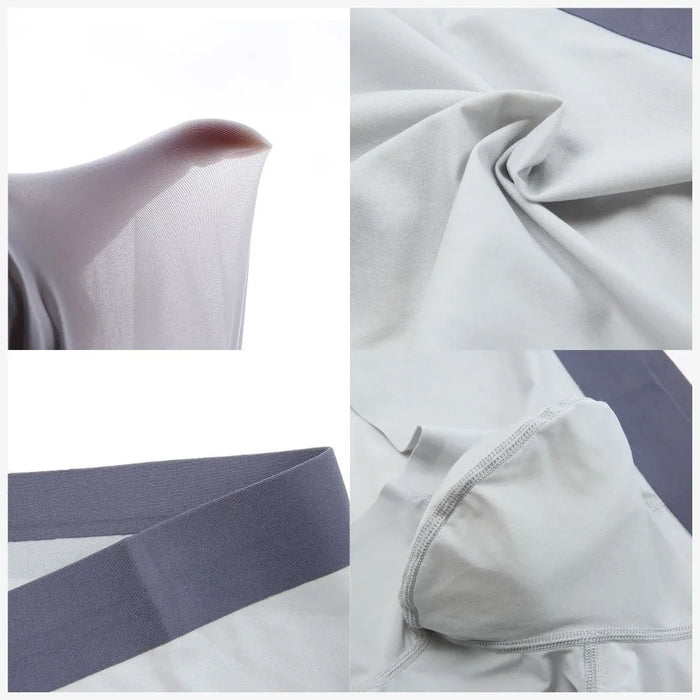 Men's Ultra Thin Ice Silk Low-Rise Underpants (5-Pack) -JEWYEE 810