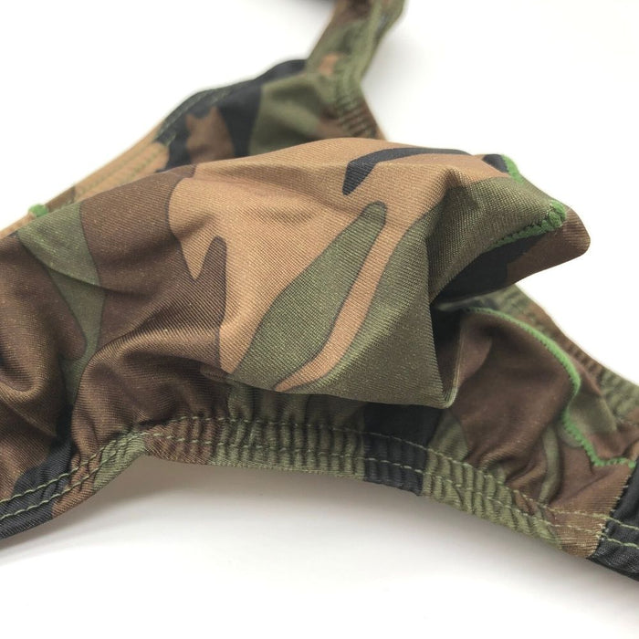 Camo Print Thongs for Men (2 or 4-Pack) JEWYEE A306