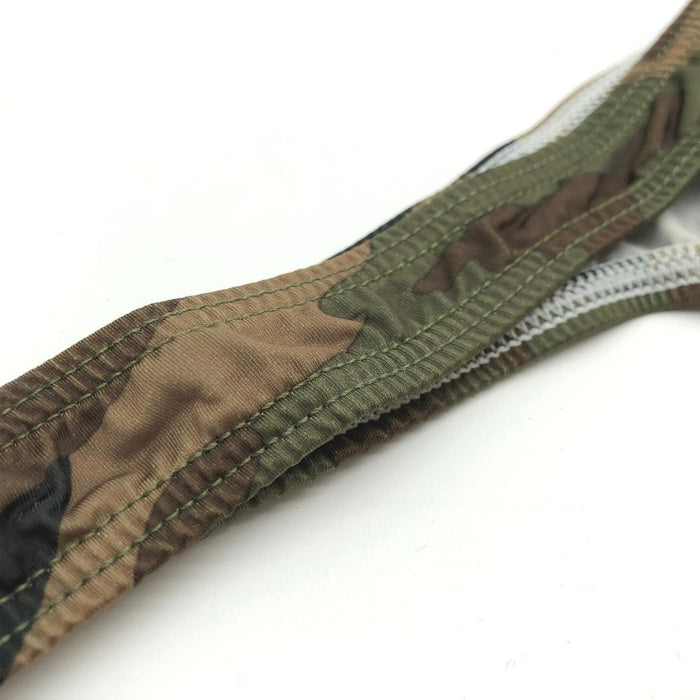 Camo Print Thongs for Men (2 or 4-Pack) JEWYEE A306