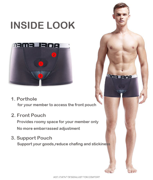 Downward Dual Pouch Trunks for Men (4-Pack) JEWYEE 063 —