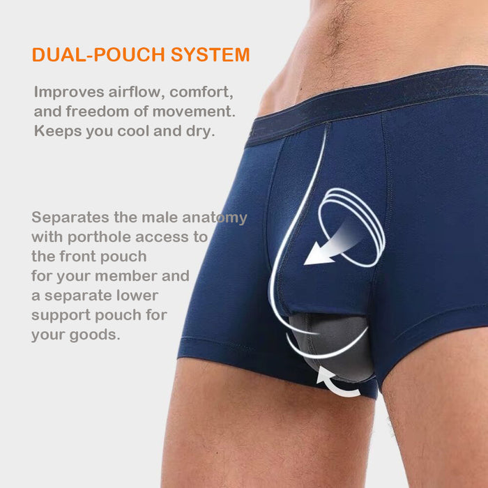 Downward Dual Pouch Trunks for Men (4-Pack) JEWYEE 063 —