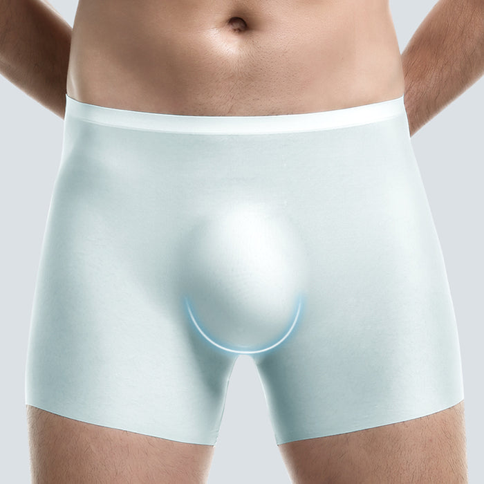 JEWYEE MENS UNDERPANTS. 3D seamless pouch, Ultra thin ice silk. Seamless.  Featherlight. 4-Way stretch. Moisture wicking. Fast Dry. 3D tech, seamless pouch, super comfort experience. Extended design reduce chafing between thighs. 